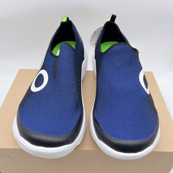 OOFOS OOmg Sport eeZee Low Mens Recovery Comfort Shoes Navy Blue White US 13 - Picture 6 of 15